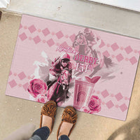 Kentucky Horse Racing Rubber Doormat 151st Anniversary Mint Julep Pink Version LT05