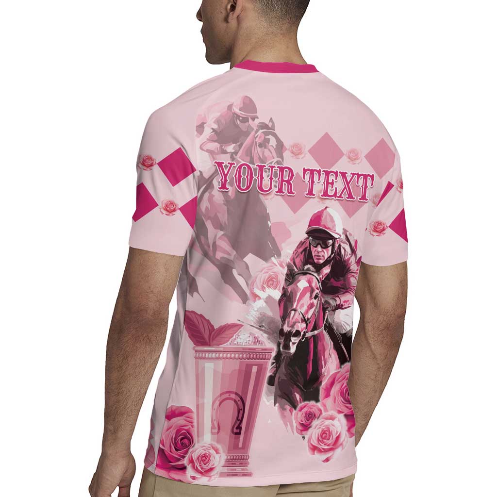 Personalized Kentucky Horse Racing Rugby Jersey 151st Anniversary Mint Julep Pink Version LT05