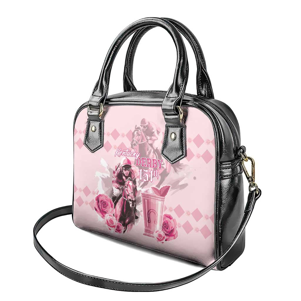 Kentucky Horse Racing Shoulder Handbag 151st Anniversary Mint Julep Pink Version LT05