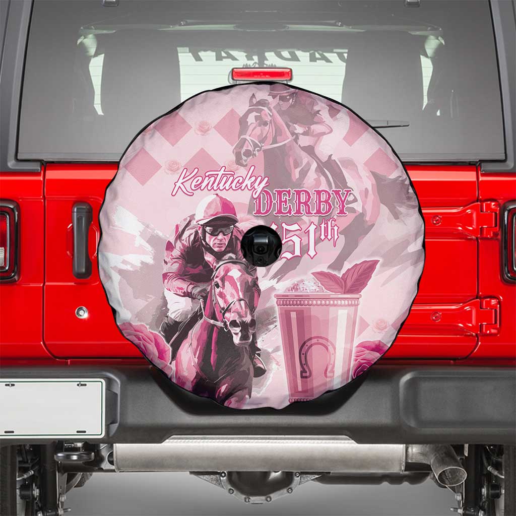 Kentucky Horse Racing Spare Tire Cover 151st Anniversary Mint Julep Pink Version LT05