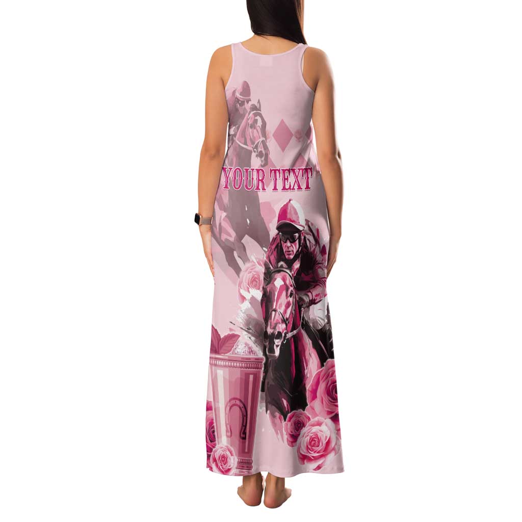 Personalized Kentucky Horse Racing Tank Maxi Dress 151st Anniversary Mint Julep Pink Version LT05