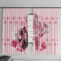 Kentucky Horse Racing Window Curtain 151st Anniversary Mint Julep Pink Version LT05