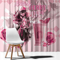 Kentucky Horse Racing Window Curtain 151st Anniversary Mint Julep Pink Version LT05