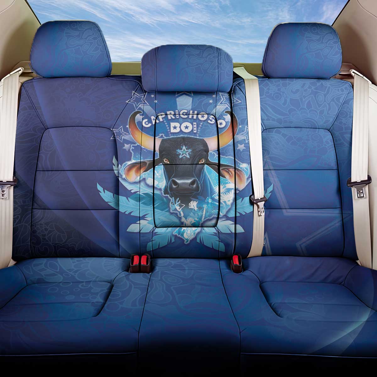 Boi Caprichoso Back Car Seat Cover Brazil Folklore Festival - Wonder Print Shop