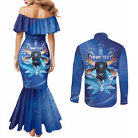 Personalized Boi Caprichoso Couples Matching Mermaid Dress and Long Sleeve Button Shirt Brazil Folklore Festival - Wonder Print Shop