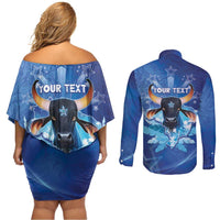 Personalized Boi Caprichoso Couples Matching Off Shoulder Short Dress and Long Sleeve Button Shirt Brazil Folklore Festival - Wonder Print Shop