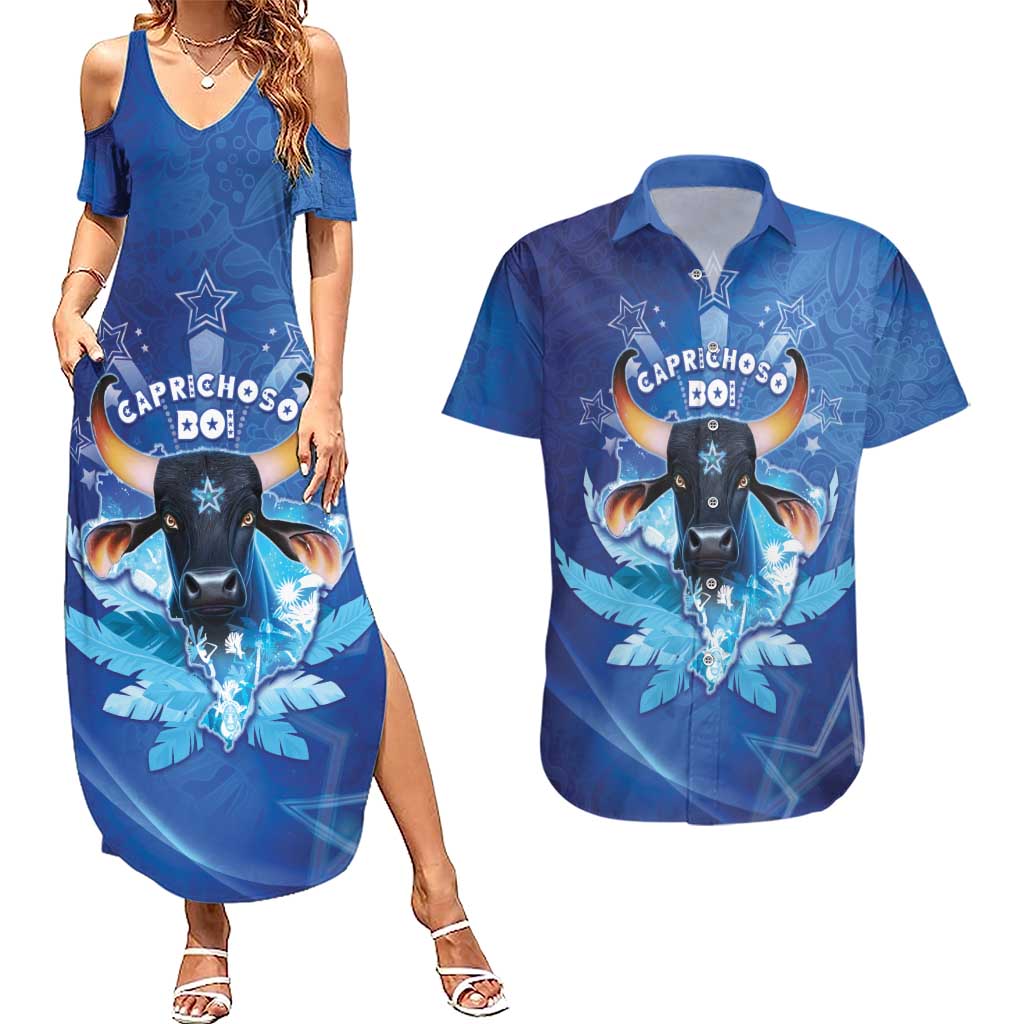 Personalized Boi Caprichoso Couples Matching Summer Maxi Dress and Hawaiian Shirt Brazil Folklore Festival - Wonder Print Shop