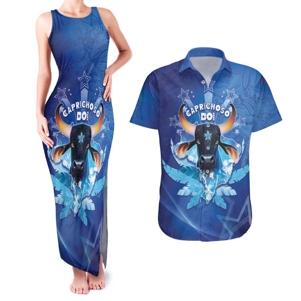 Personalized Boi Caprichoso Couples Matching Tank Maxi Dress and Hawaiian Shirt Brazil Folklore Festival - Wonder Print Shop