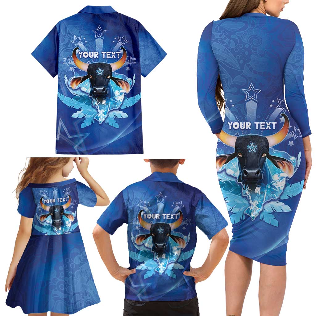 Personalized Boi Caprichoso Family Matching Long Sleeve Bodycon Dress and Hawaiian Shirt Brazil Folklore Festival - Wonder Print Shop