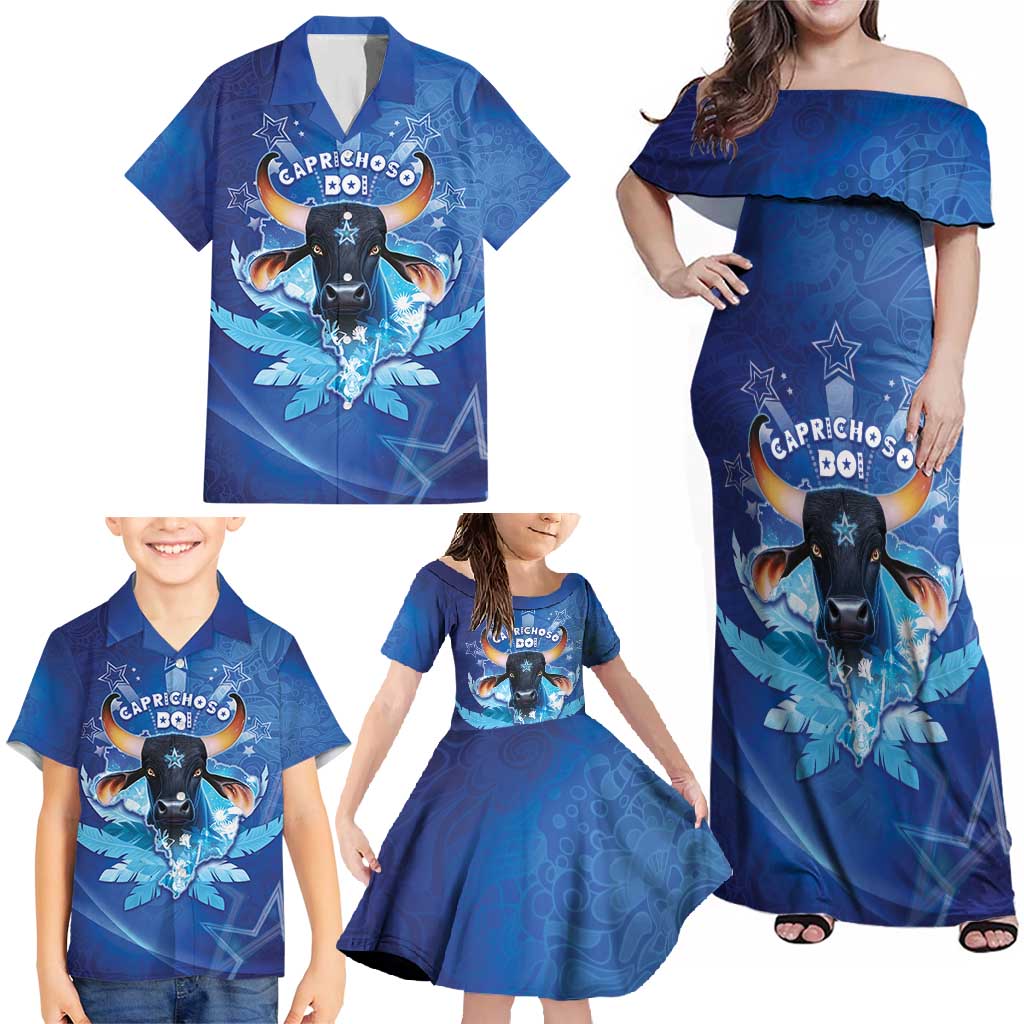 Personalized Boi Caprichoso Family Matching Off Shoulder Maxi Dress and Hawaiian Shirt Brazil Folklore Festival - Wonder Print Shop