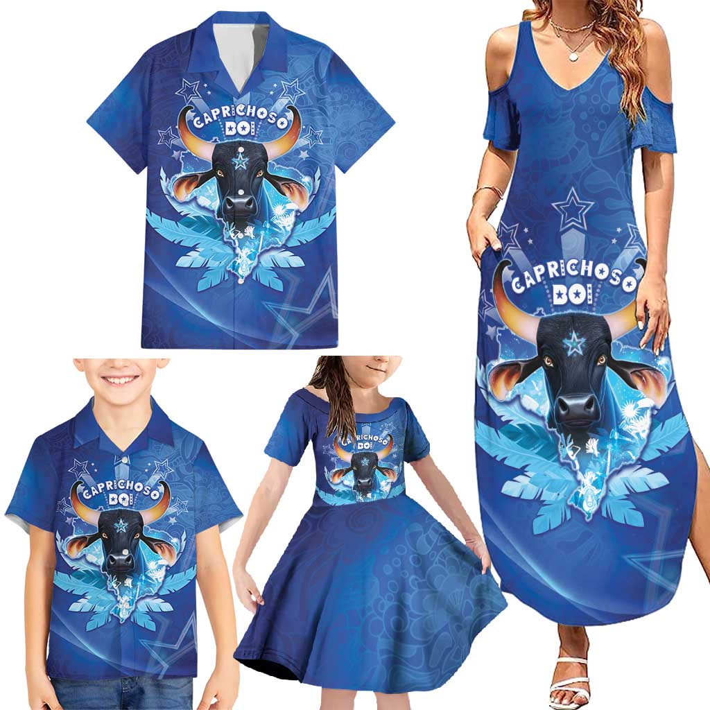 Personalized Boi Caprichoso Family Matching Summer Maxi Dress and Hawaiian Shirt Brazil Folklore Festival - Wonder Print Shop