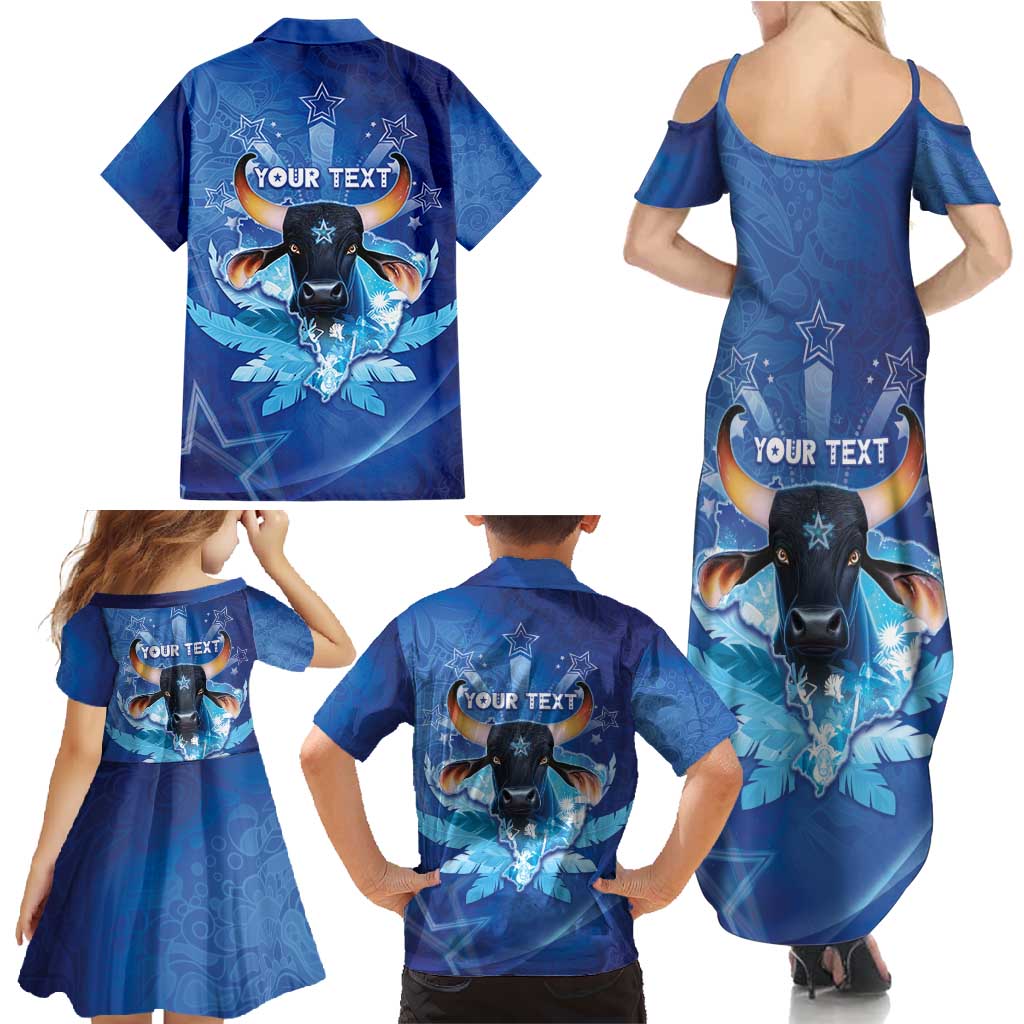 Personalized Boi Caprichoso Family Matching Summer Maxi Dress and Hawaiian Shirt Brazil Folklore Festival - Wonder Print Shop