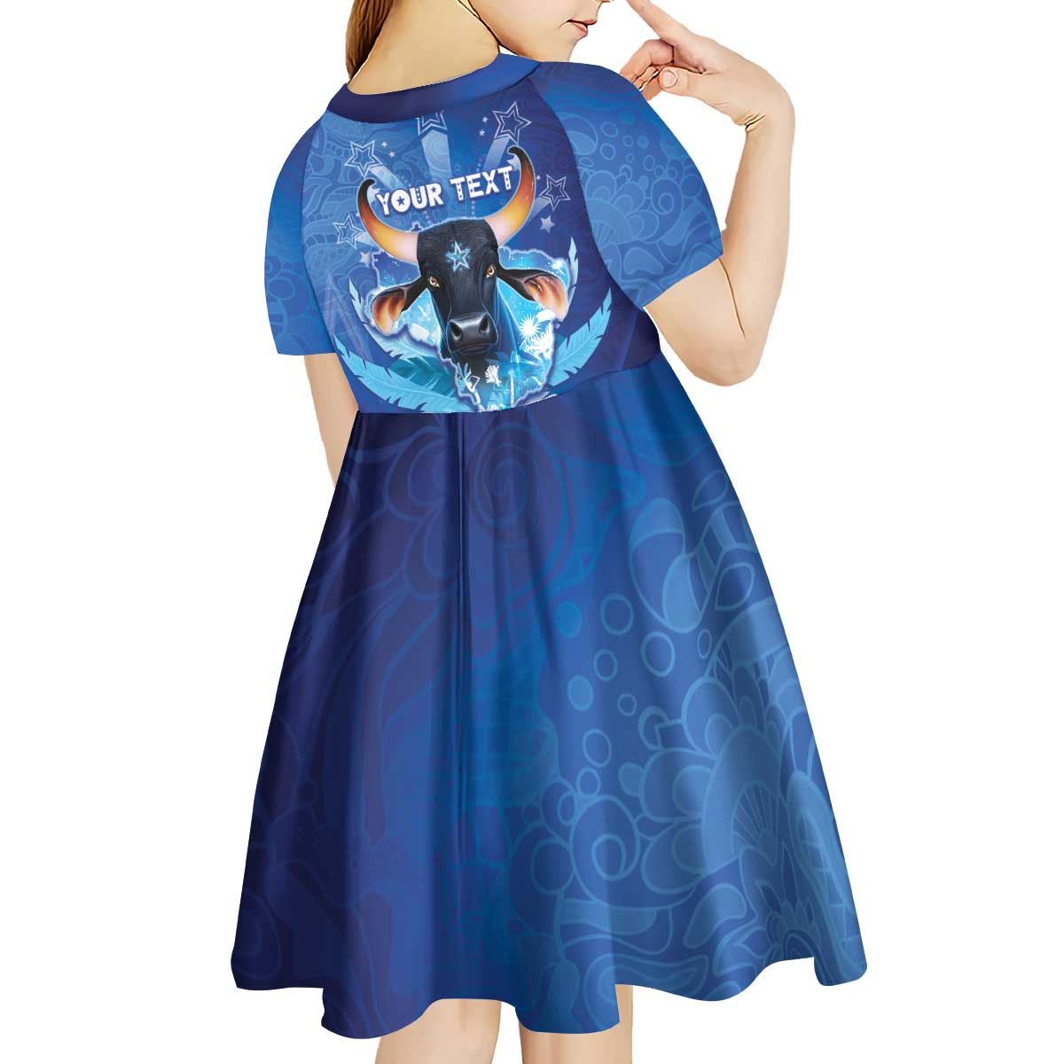 Personalized Boi Caprichoso Kid Short Sleeve Dress Brazil Folklore Festival - Wonder Print Shop