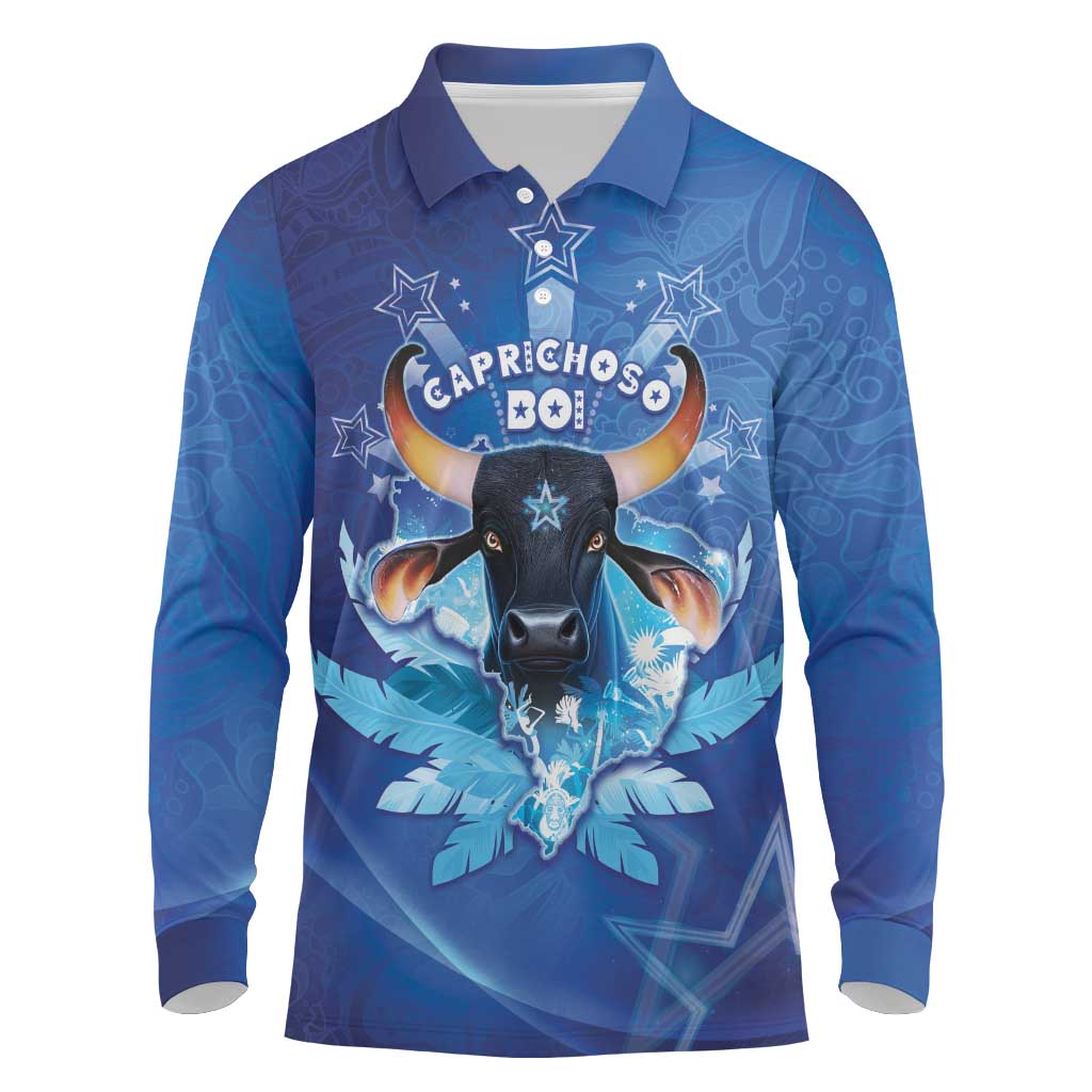 Personalized Boi Caprichoso Long Sleeve Polo Shirt Brazil Folklore Festival - Wonder Print Shop