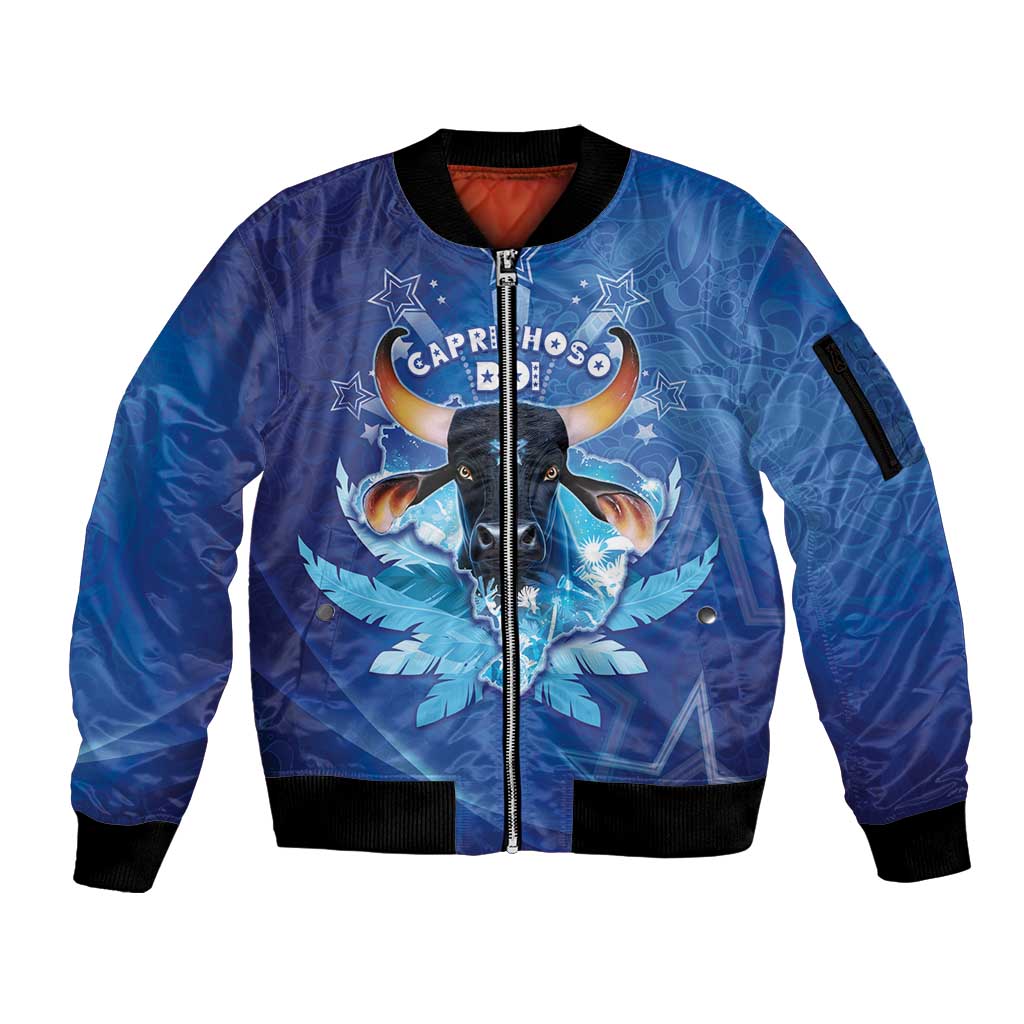 Personalized Boi Caprichoso Sleeve Zip Bomber Jacket Brazil Folklore Festival - Wonder Print Shop