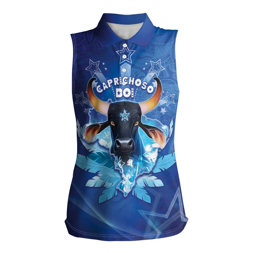 Personalized Boi Caprichoso Women Sleeveless Polo Shirt Brazil Folklore Festival - Wonder Print Shop
