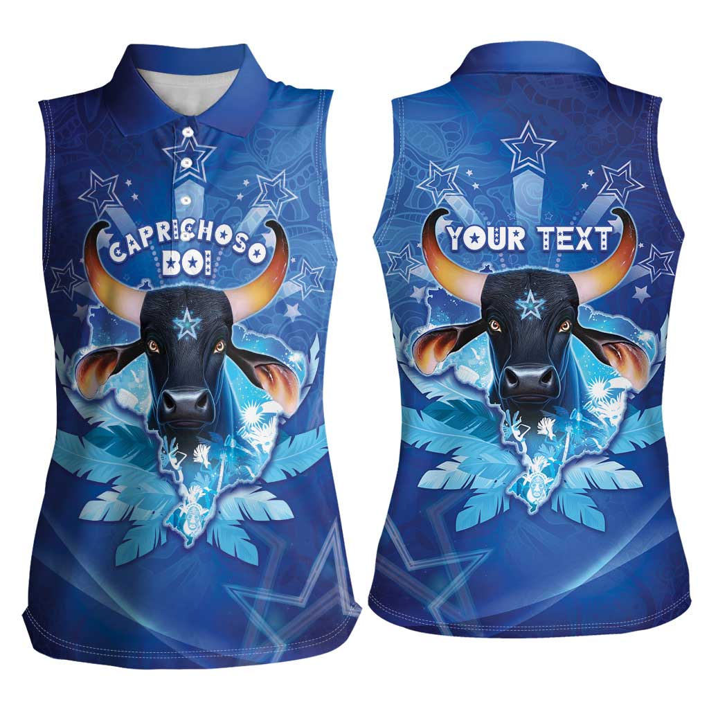 Personalized Boi Caprichoso Women Sleeveless Polo Shirt Brazil Folklore Festival - Wonder Print Shop
