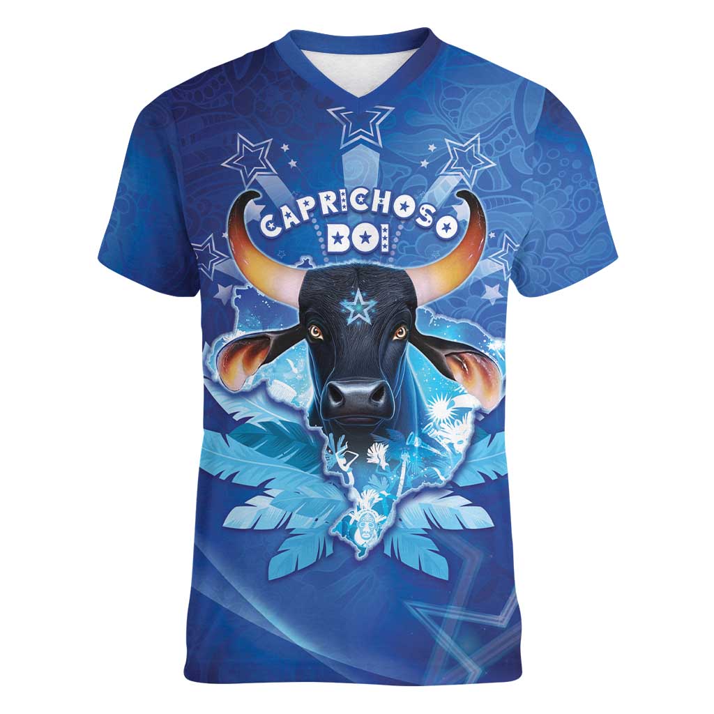 Personalized Boi Caprichoso Women V-Neck T-Shirt Brazil Folklore Festival - Wonder Print Shop
