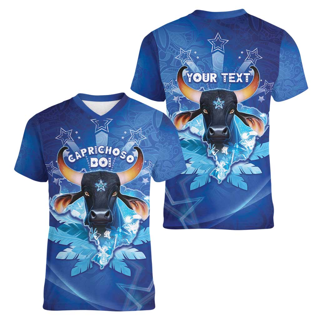 Personalized Boi Caprichoso Women V-Neck T-Shirt Brazil Folklore Festival - Wonder Print Shop
