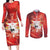 Personalized Boi Garantido Couples Matching Long Sleeve Bodycon Dress and Long Sleeve Button Shirt Brazil Folklore Festival - Wonder Print Shop
