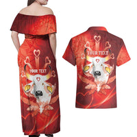 Personalized Boi Garantido Couples Matching Off Shoulder Maxi Dress and Hawaiian Shirt Brazil Folklore Festival - Wonder Print Shop