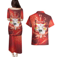 Personalized Boi Garantido Couples Matching Puletasi and Hawaiian Shirt Brazil Folklore Festival - Wonder Print Shop