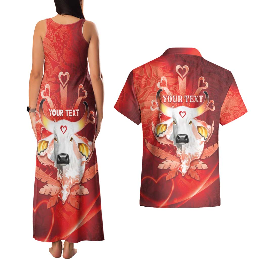 Personalized Boi Garantido Couples Matching Tank Maxi Dress and Hawaiian Shirt Brazil Folklore Festival - Wonder Print Shop