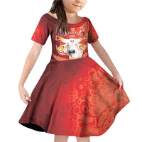 Personalized Boi Garantido Family Matching Off Shoulder Short Dress and Hawaiian Shirt Brazil Folklore Festival - Wonder Print Shop