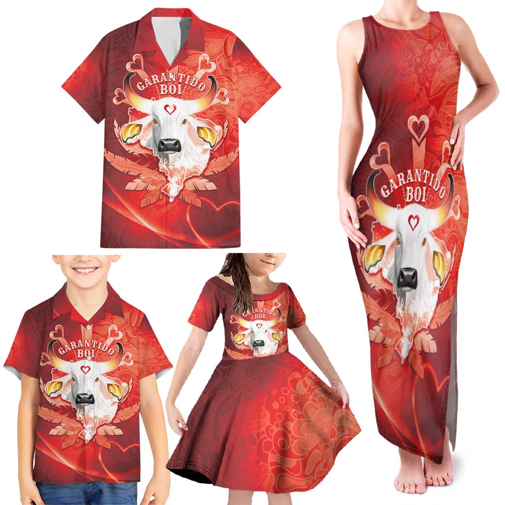 Personalized Boi Garantido Family Matching Tank Maxi Dress and Hawaiian Shirt Brazil Folklore Festival - Wonder Print Shop