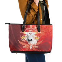 Boi Garantido Leather Tote Bag Brazil Folklore Festival - Wonder Print Shop