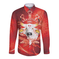 Personalized Boi Garantido Long Sleeve Button Shirt Brazil Folklore Festival - Wonder Print Shop