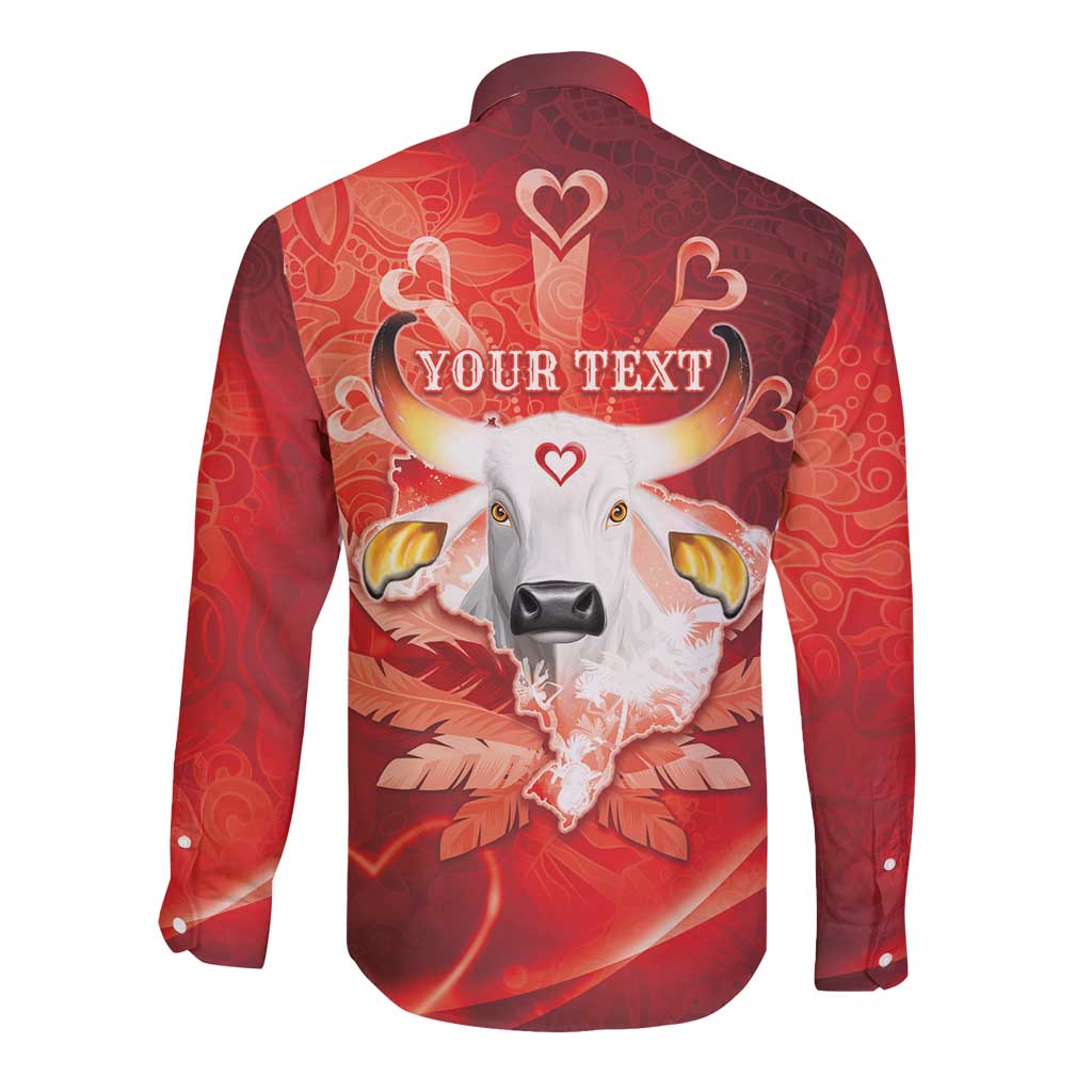 Personalized Boi Garantido Long Sleeve Button Shirt Brazil Folklore Festival - Wonder Print Shop