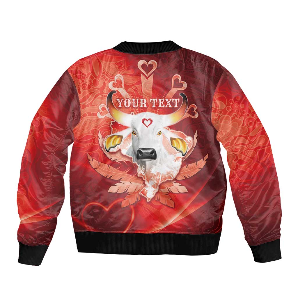 Personalized Boi Garantido Sleeve Zip Bomber Jacket Brazil Folklore Festival - Wonder Print Shop