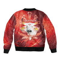 Personalized Boi Garantido Sleeve Zip Bomber Jacket Brazil Folklore Festival - Wonder Print Shop