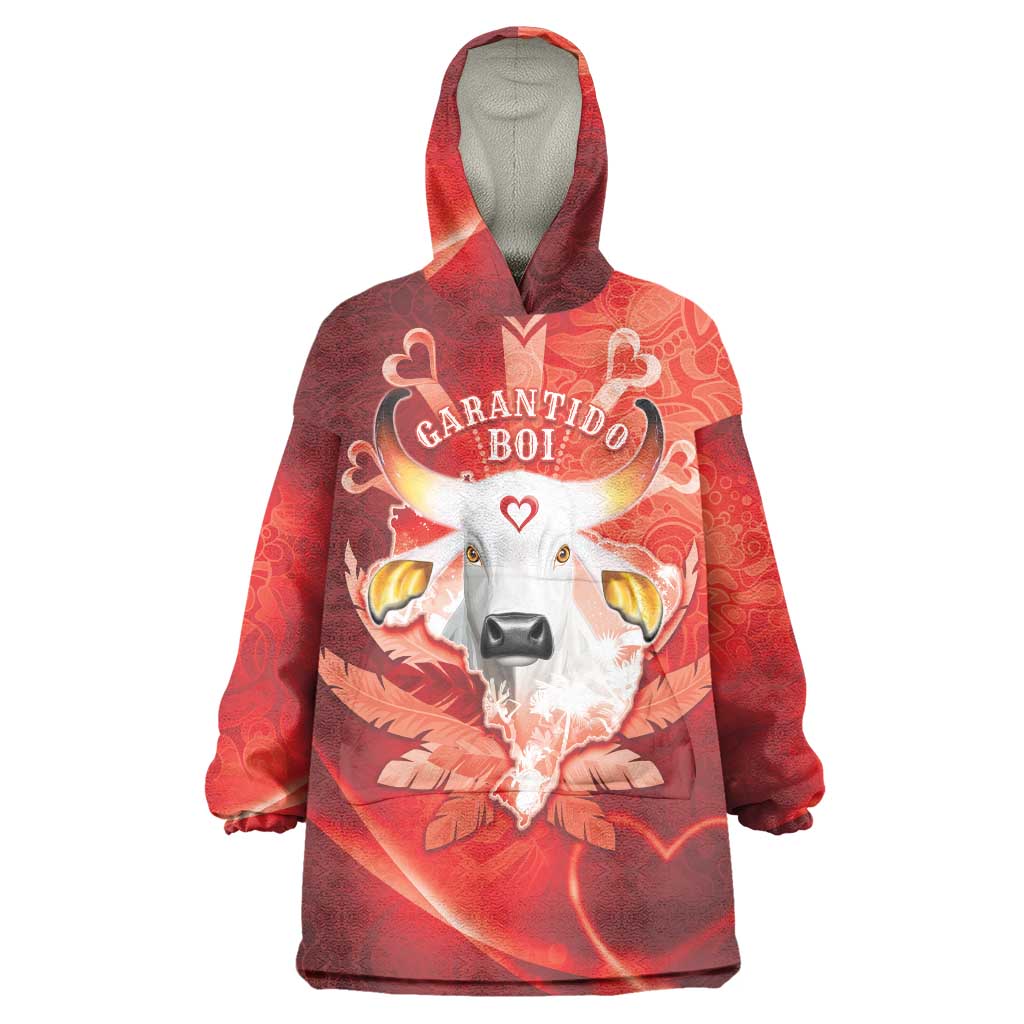 Personalized Boi Garantido Wearable Blanket Hoodie Brazil Folklore Festival - Wonder Print Shop
