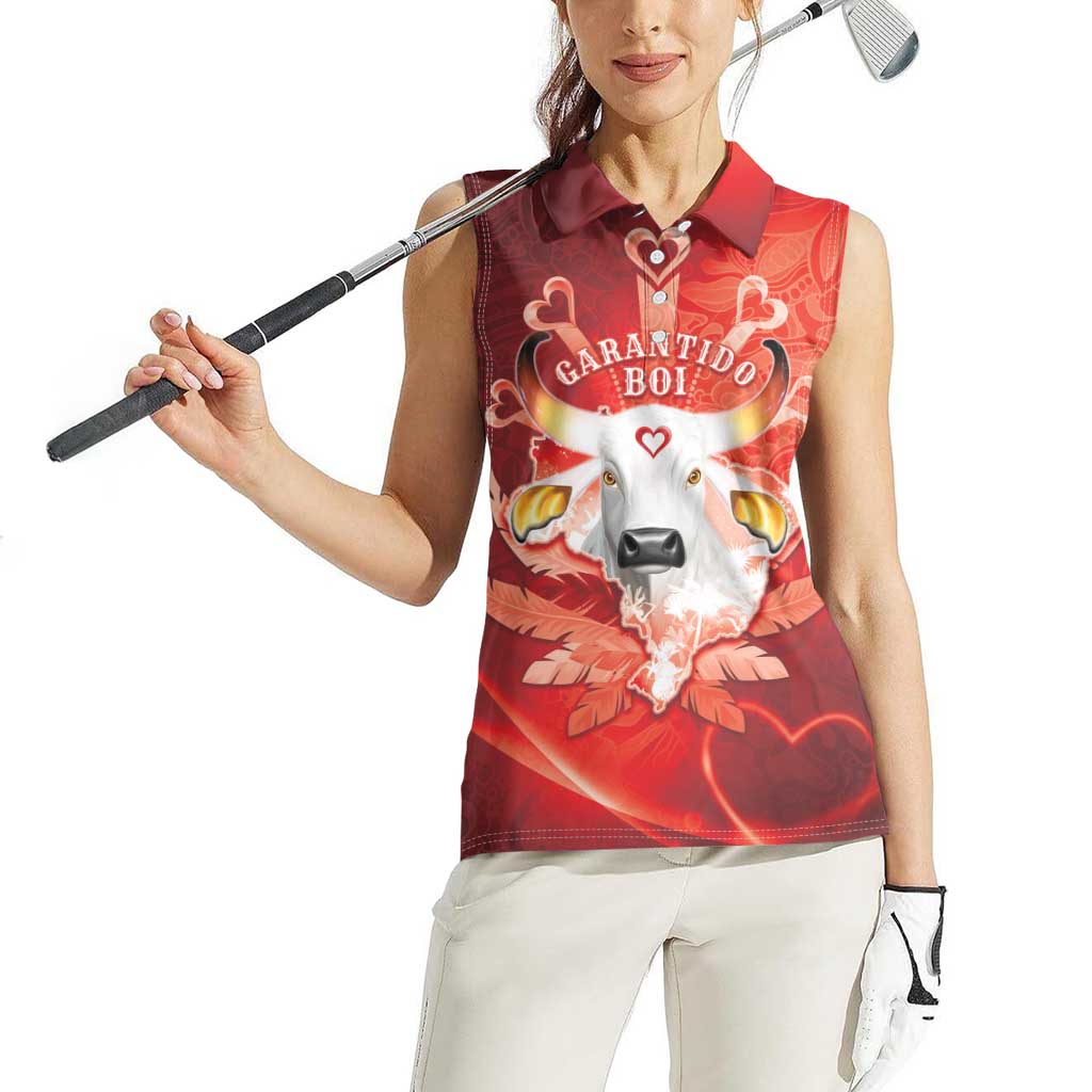 Personalized Boi Garantido Women Sleeveless Polo Shirt Brazil Folklore Festival - Wonder Print Shop