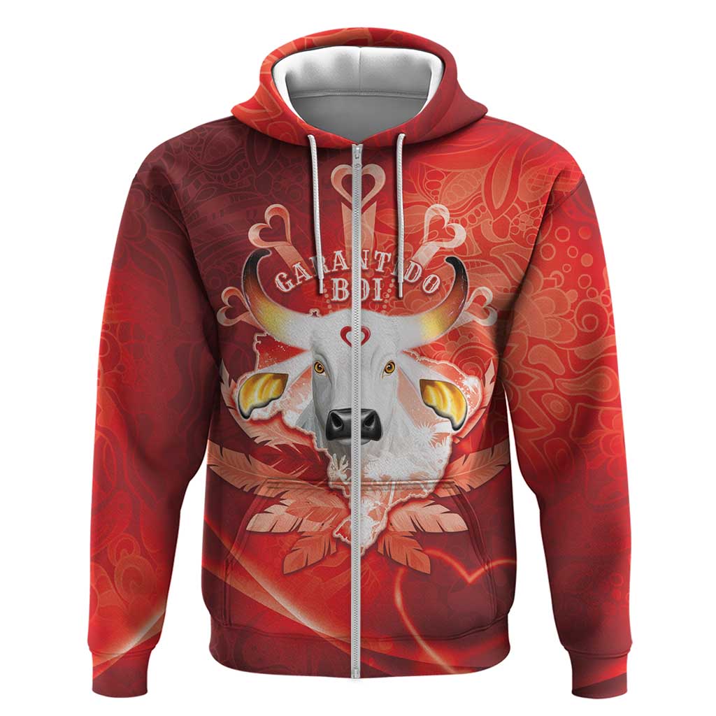 Personalized Boi Garantido Zip Hoodie Brazil Folklore Festival - Wonder Print Shop