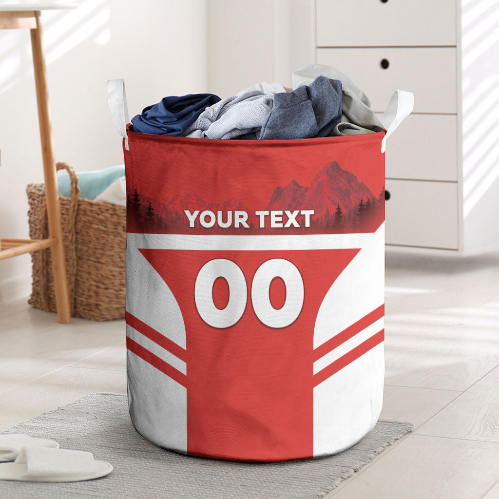 Custom Switzerland Football 2026 Laundry Basket Swiss Alps Special Style