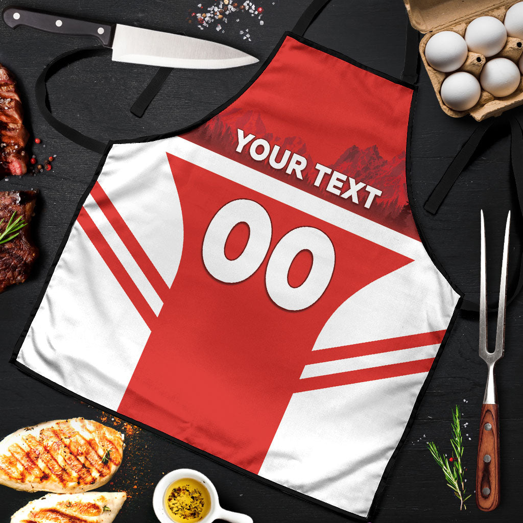 Custom Switzerland Football 2026 Apron Swiss Alps Special Style