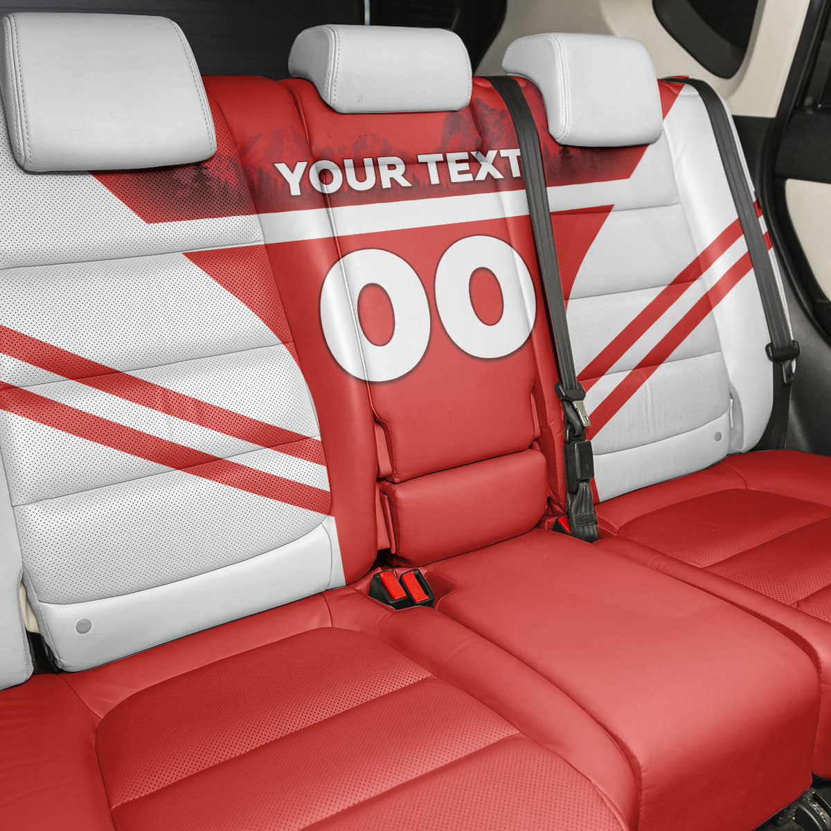 Custom Switzerland Football 2026 Back Car Seat Cover Swiss Alps Special Style