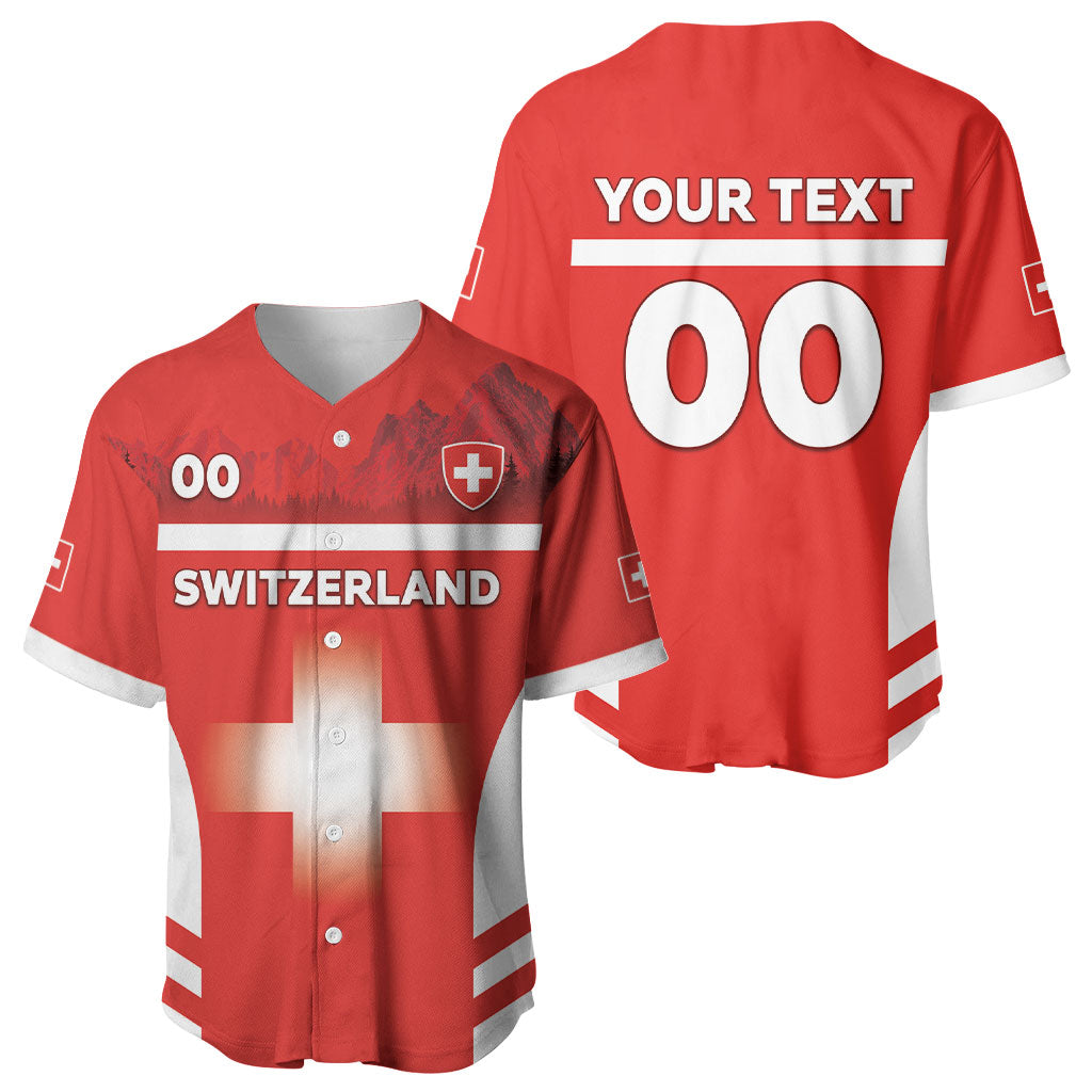 Custom Switzerland Football 2026 Baseball Jersey Swiss Alps Special Style