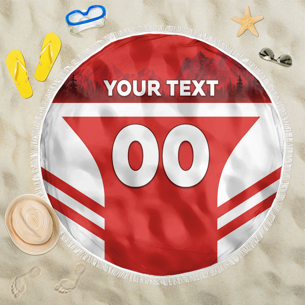 Custom Switzerland Football 2026 Beach Blanket Swiss Alps Special Style
