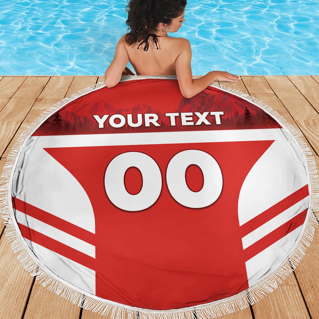 Custom Switzerland Football 2026 Beach Blanket Swiss Alps Special Style