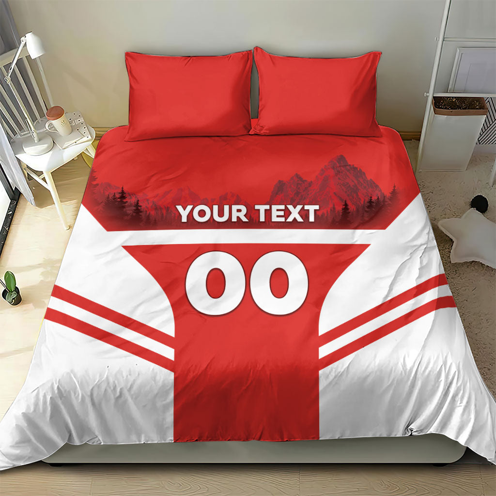 Custom Switzerland Football 2026 Bedding Set Swiss Alps Special Style