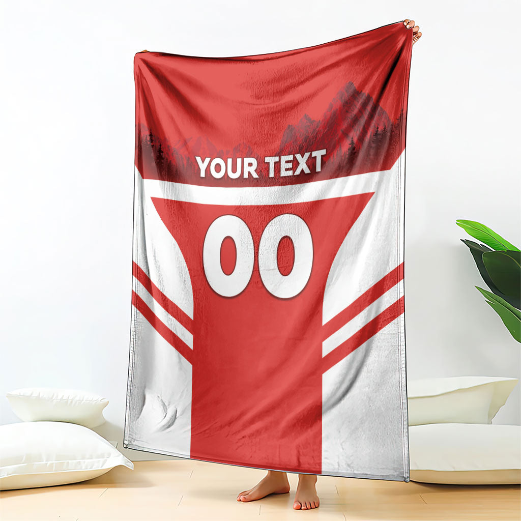 Custom Switzerland Football 2026 Blanket Swiss Alps Special Style