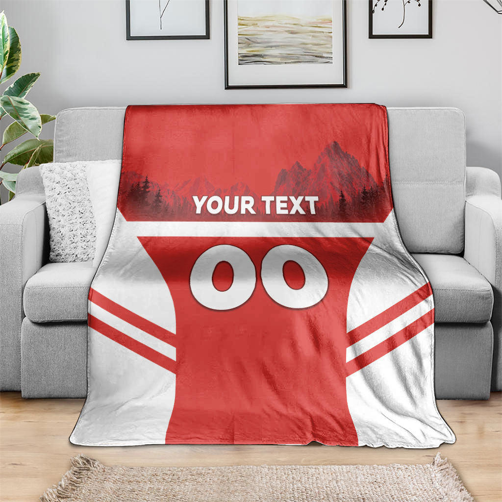 Custom Switzerland Football 2026 Blanket Swiss Alps Special Style