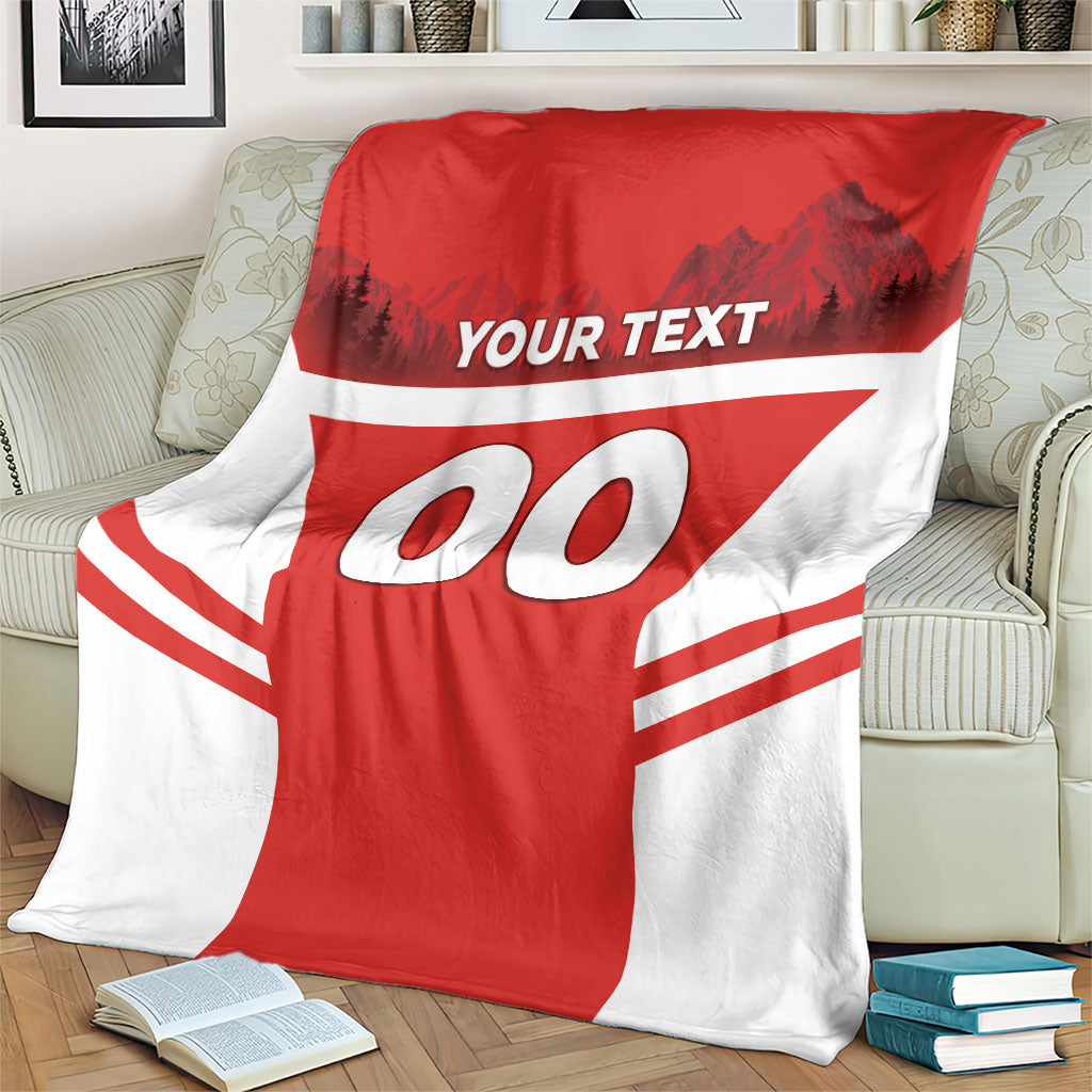 Custom Switzerland Football 2026 Blanket Swiss Alps Special Style