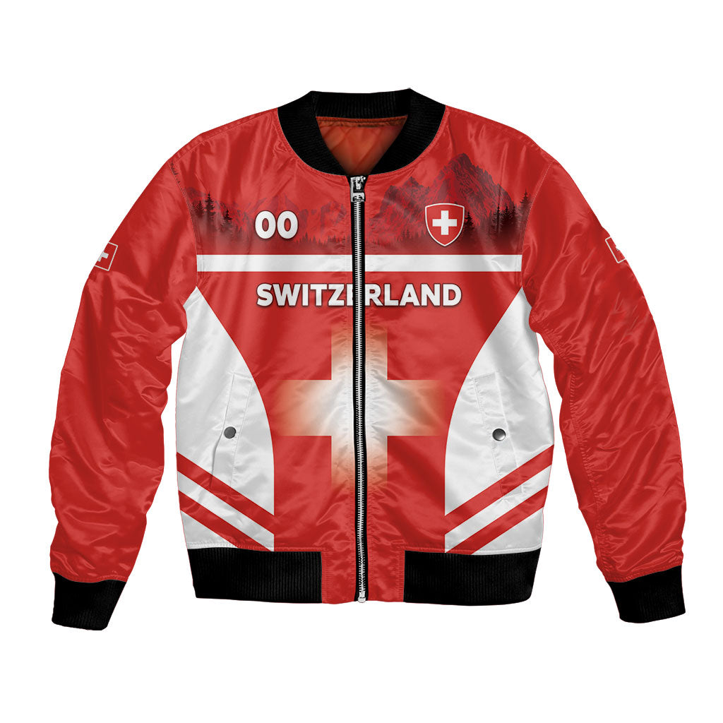 Custom Switzerland Football 2026 Bomber Jacket Swiss Alps Special Style