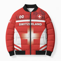 Custom Switzerland Football 2026 Bomber Puffer Jacket Swiss Alps Special Style