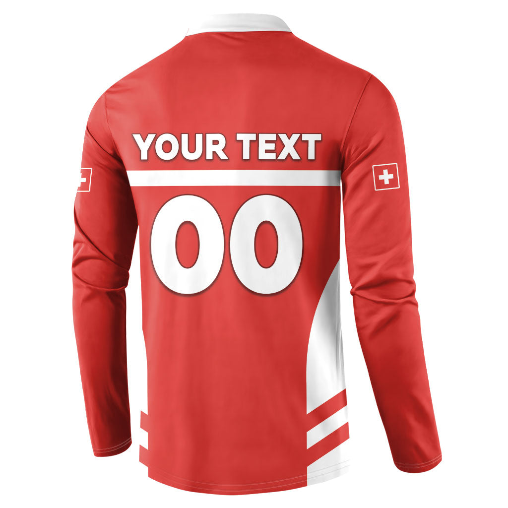 Custom Switzerland Football 2026 Button Sweatshirt Swiss Alps Special Style
